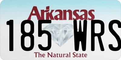 AR license plate 185WRS