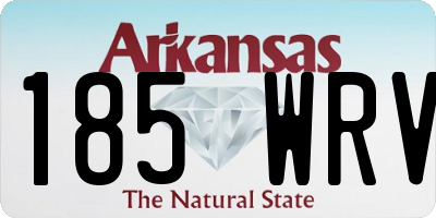 AR license plate 185WRV