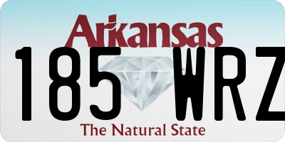 AR license plate 185WRZ
