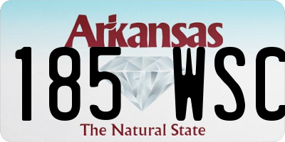 AR license plate 185WSC