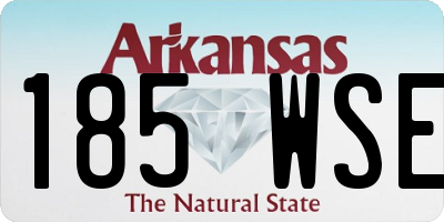 AR license plate 185WSE
