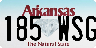 AR license plate 185WSG
