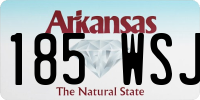 AR license plate 185WSJ