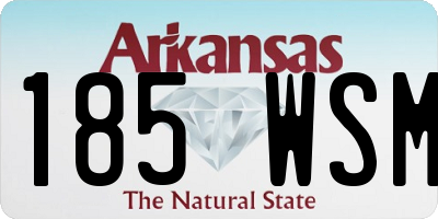 AR license plate 185WSM