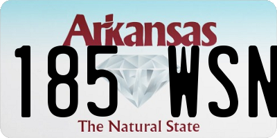 AR license plate 185WSN