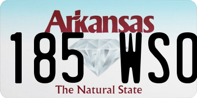 AR license plate 185WSO