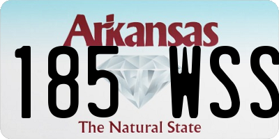 AR license plate 185WSS