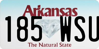 AR license plate 185WSU