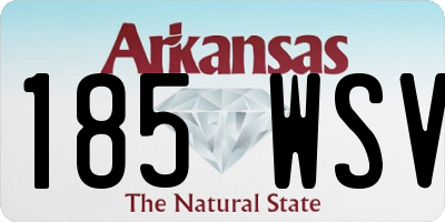 AR license plate 185WSV