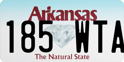 AR license plate 185WTA