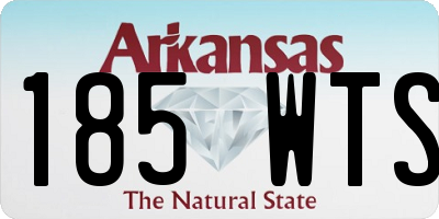 AR license plate 185WTS