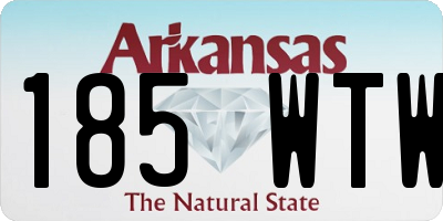 AR license plate 185WTW