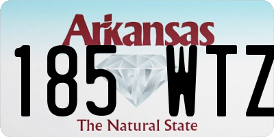 AR license plate 185WTZ