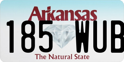 AR license plate 185WUB