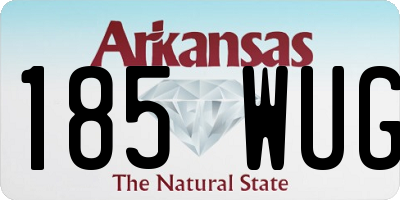 AR license plate 185WUG