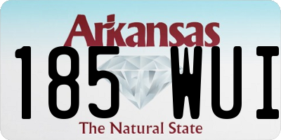 AR license plate 185WUI