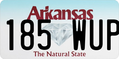 AR license plate 185WUP