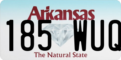 AR license plate 185WUQ