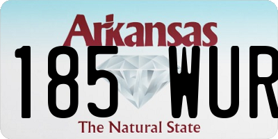 AR license plate 185WUR