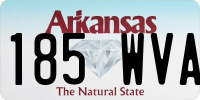 AR license plate 185WVA
