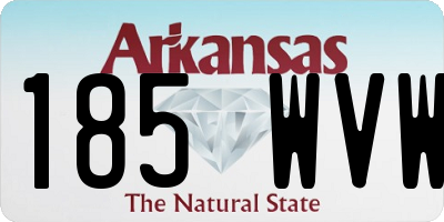 AR license plate 185WVW