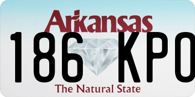 AR license plate 186KPO