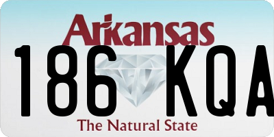 AR license plate 186KQA