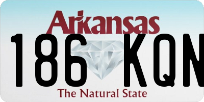 AR license plate 186KQN