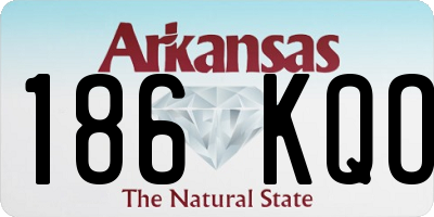 AR license plate 186KQO