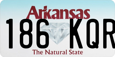 AR license plate 186KQR