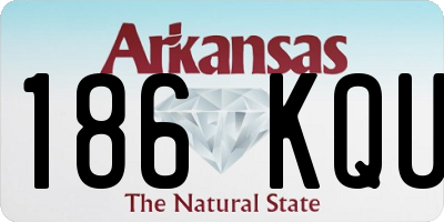 AR license plate 186KQU