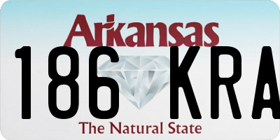 AR license plate 186KRA