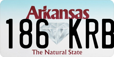 AR license plate 186KRB