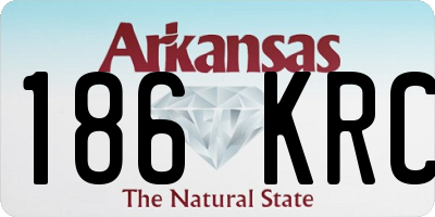 AR license plate 186KRC