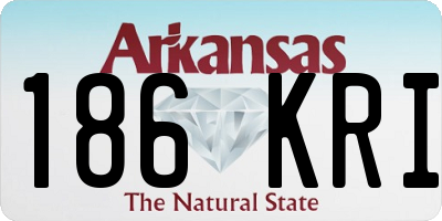 AR license plate 186KRI