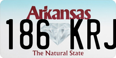 AR license plate 186KRJ