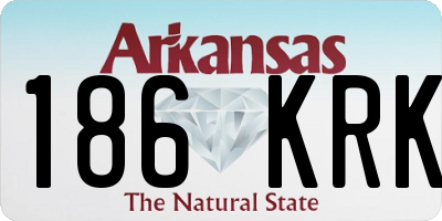 AR license plate 186KRK