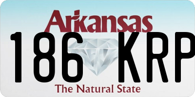 AR license plate 186KRP