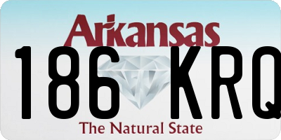 AR license plate 186KRQ