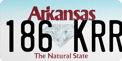 AR license plate 186KRR