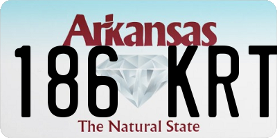 AR license plate 186KRT