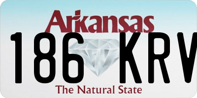 AR license plate 186KRV