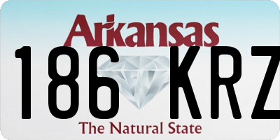 AR license plate 186KRZ