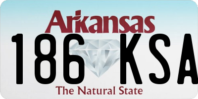 AR license plate 186KSA