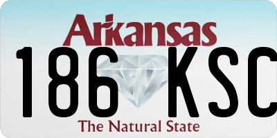 AR license plate 186KSC