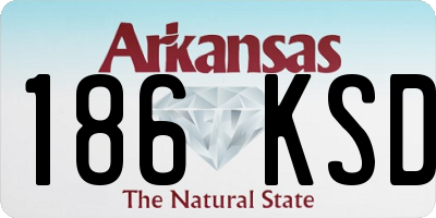 AR license plate 186KSD