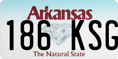 AR license plate 186KSG