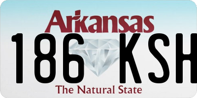 AR license plate 186KSH