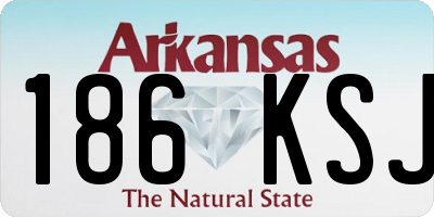 AR license plate 186KSJ