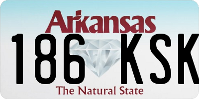 AR license plate 186KSK